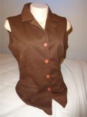 Colete marrom B & Co. tam. P