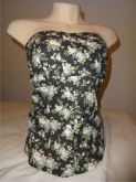 Blusa tomara que caia floral C House tam. 40