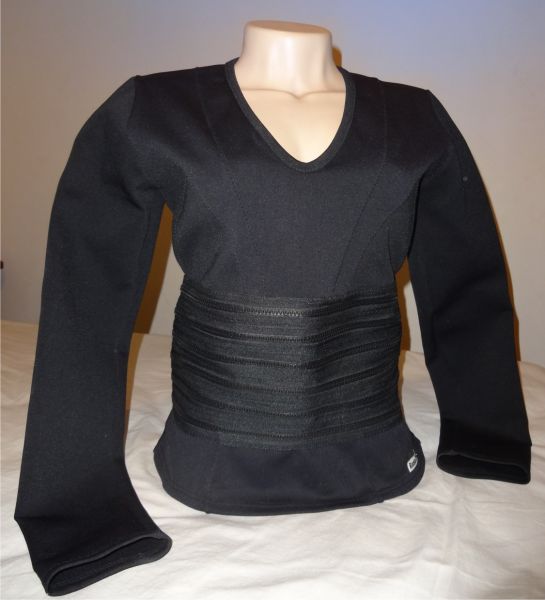 Blusa emborrachada preta Rosa Chá tam. P
