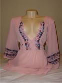 Blusa rosa com estampa H. Miró tam. M
