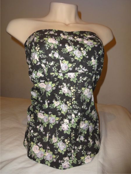 Blusa tomara que caia floral C House tam. 40