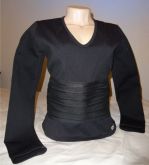 Blusa emborrachada preta Rosa Chá tam. P